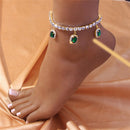 Emerald Sparkle Anklet