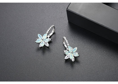 Silver Flow Stud Earrings