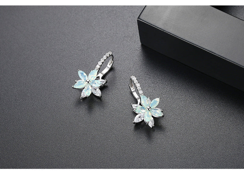 Silver Flow Stud Earrings