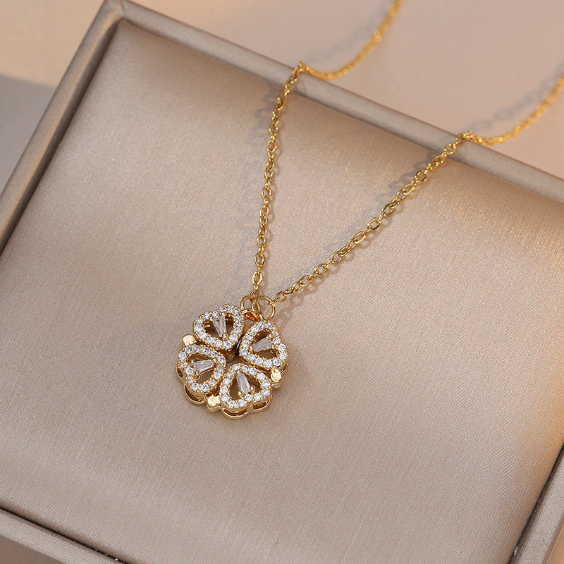Golden Heart Duo Necklace