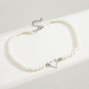 Golden Heart Pearl Necklace
