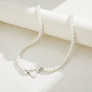 Golden Heart Pearl Necklace